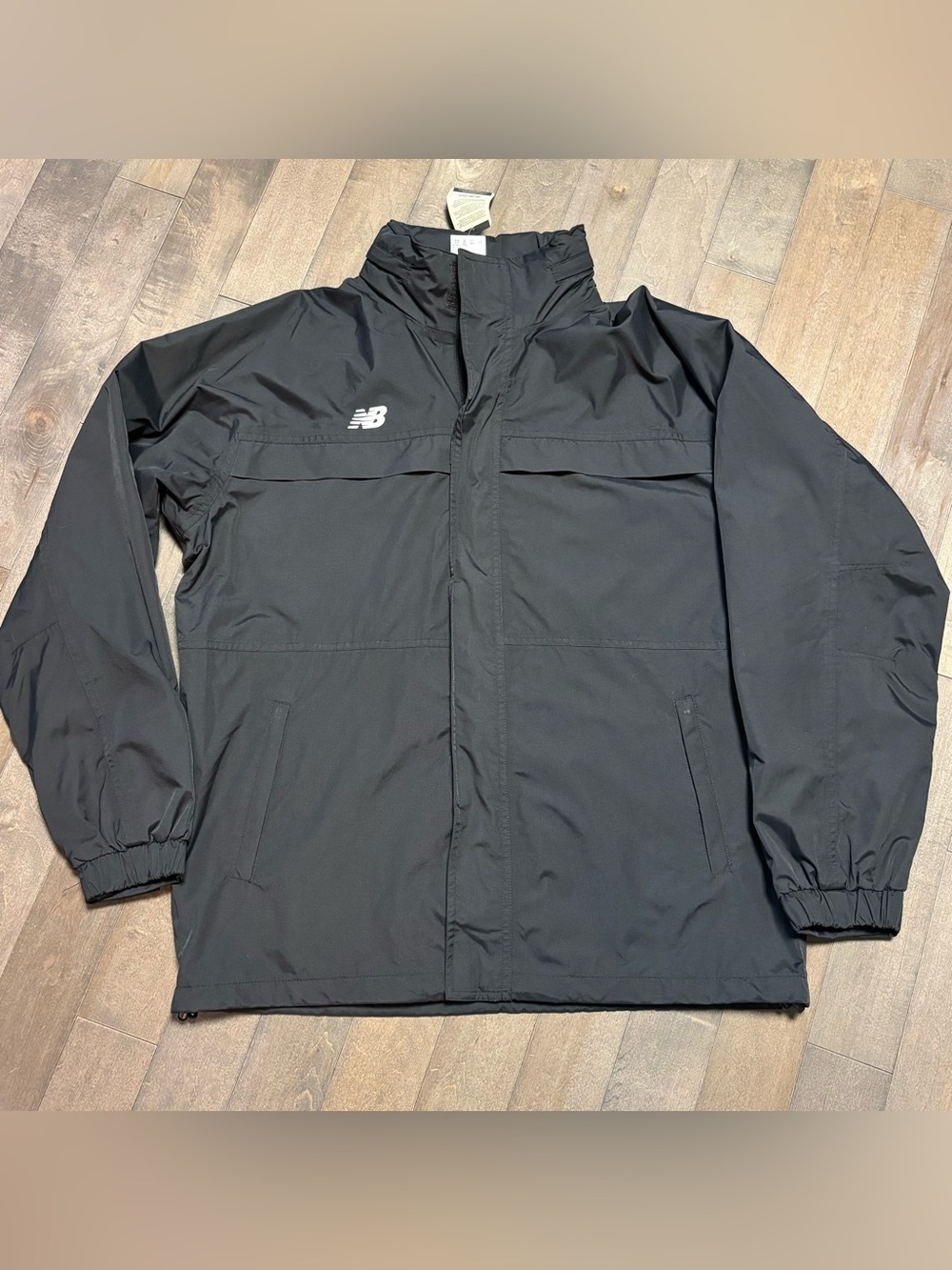 New Balance TM Waterproof Hooded Jacket Men’s L Black Lacrosse Team NWT